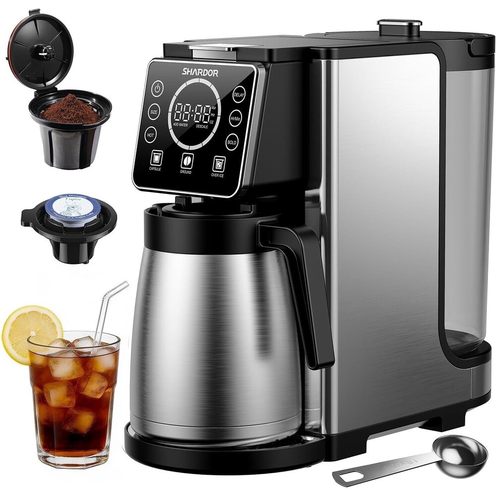 SHARDOR Programmable 5 Cup Drip Coffee Maker, Single Serve Hot & Iced Coffee Mac